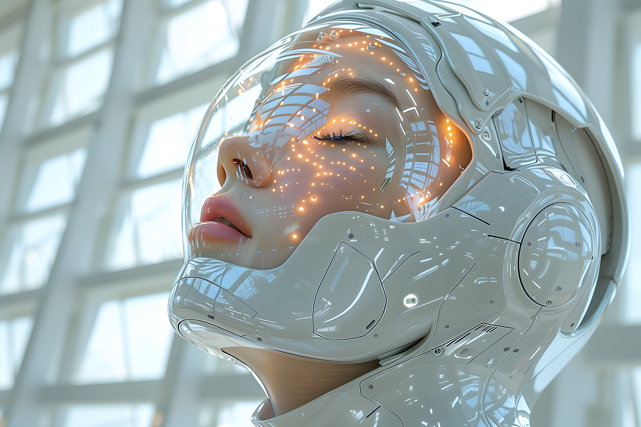 humanoid, robot, woman, future, technology, futuristic, robotic, cyborg, generated by ai