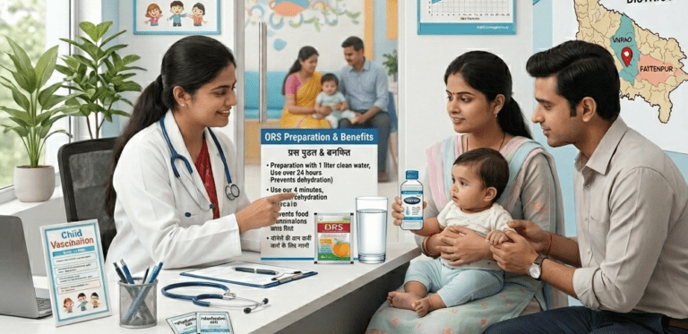best pediatrician explaning about ors, diarrhea to parents as dr nirmala singh of kanpur do.