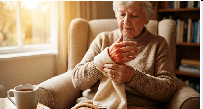 inflamed joints medical illustration RA dr rk verma