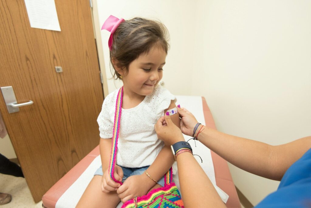 girl getting vaccine dr nirmala singh child specialist kanpur